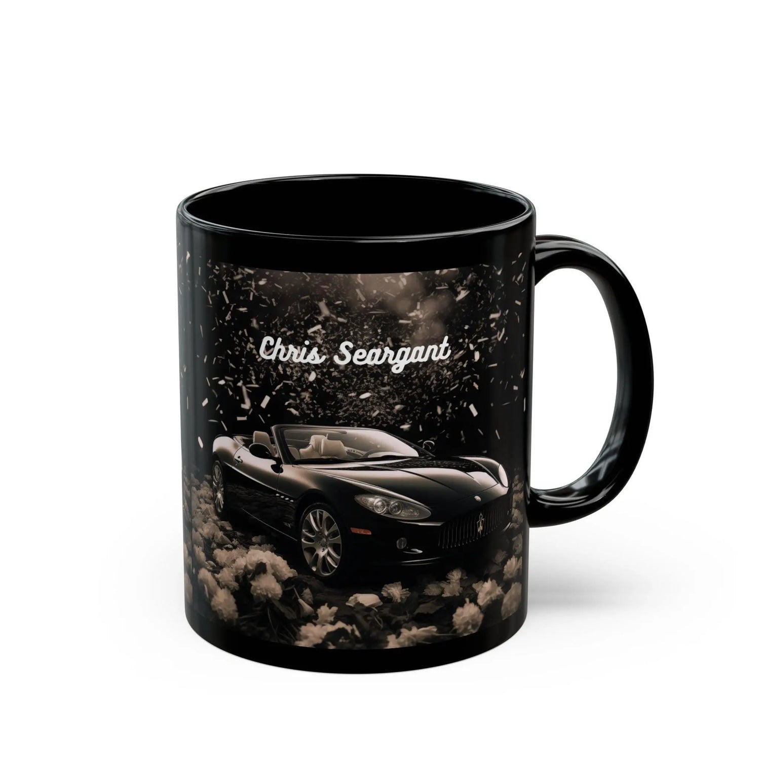 Mug, 11oz Sexy Black Maserati Mug - Personalized Coffee Mug for Boyfriend, Son Birthday Gift, Entrepreneur, Stock Broker - Black Mug Gift The Aurora Touch