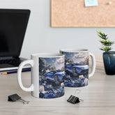 Blue Lamborghini Personalized Ceramic Mug 11oz, Exotic Car Luxury Design for Special someone Mug, Luxury Kitchen Decor, Fancy Coffee Mug The Aurora Touch