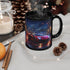 11oz Black Mug, Personalized red Lamborghini stylish designer coffee tea cup great for sports car lover The Aurora Touch