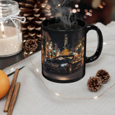 11oz Black Mug, Black Mercedes coffee mug, Modern Day Living, designers mug, Jet Setter Mug, Husband gift, Ceo Mug The Aurora Touch