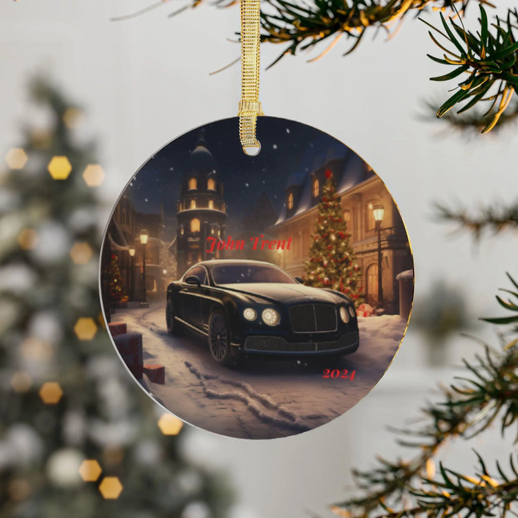Custom Acrylic Christmas Ornaments, Personalized Bentley Luxury Design Holiday Decor, Unique Gift for Car Lovers, Festive Keepsakes The Aurora Touch