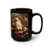 Realistic Santa Black Mug 15oz, Santa Claus Holiday Gift, Unique Kitchen Decor, Housewarming Gift, Stocking Stuffer, Teacher & Aunt Gift The Aurora Touch
