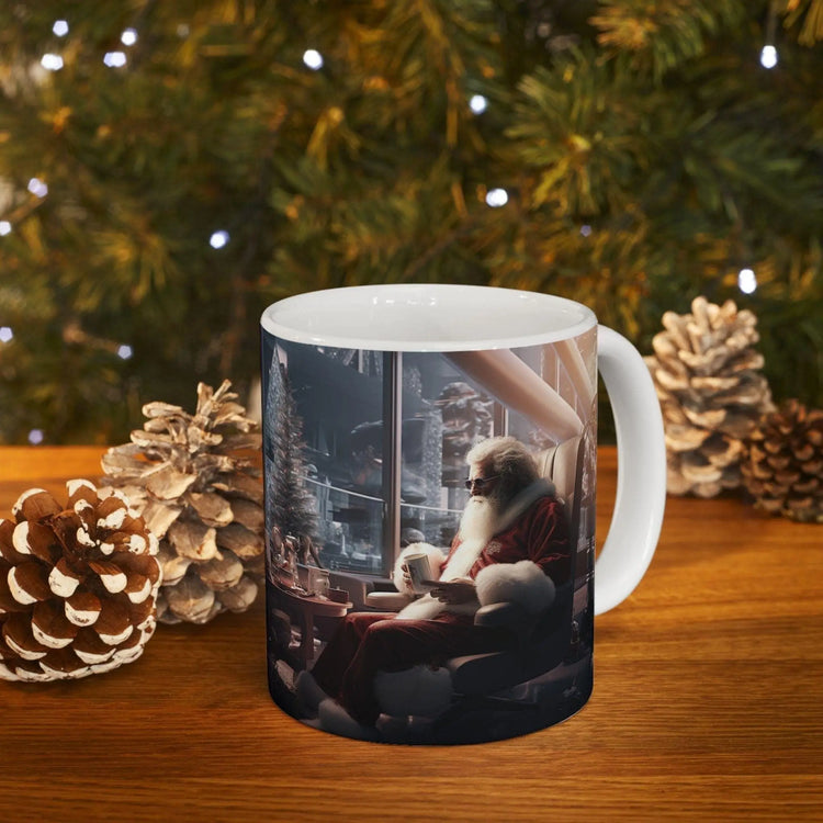 Realistic Santa Ceramic Mug 11oz,  Perfect Christmas Gift, Holiday Coffee Mug, Festive Kitchen Decor, Unique Santa Mug, Gift for Family The Aurora Touch