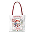 Personalized North Pole Tote Bag, Holiday Gift, Christmas Shopping Bag, Snowman Design, Festive Reusable Shopper The Aurora Touch