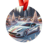 Personalized Christmas Acrylic Ornament, Holiday Decoration for Car Lovers, Custom Holiday Gift, Xmas Keepsake, Ferrari Ornament The Aurora Touch