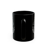 Black Mug (11oz, 15oz), Black Cat Moon Phase Mug, Astrology designed Coffee Mug , Multisize Moon tea cup, spellbound cat mug