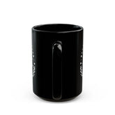 Black Mug (11oz, 15oz), Black Cat Moon Phase Mug, Astrology designed Coffee Mug , Multisize Moon tea cup, spellbound cat mug