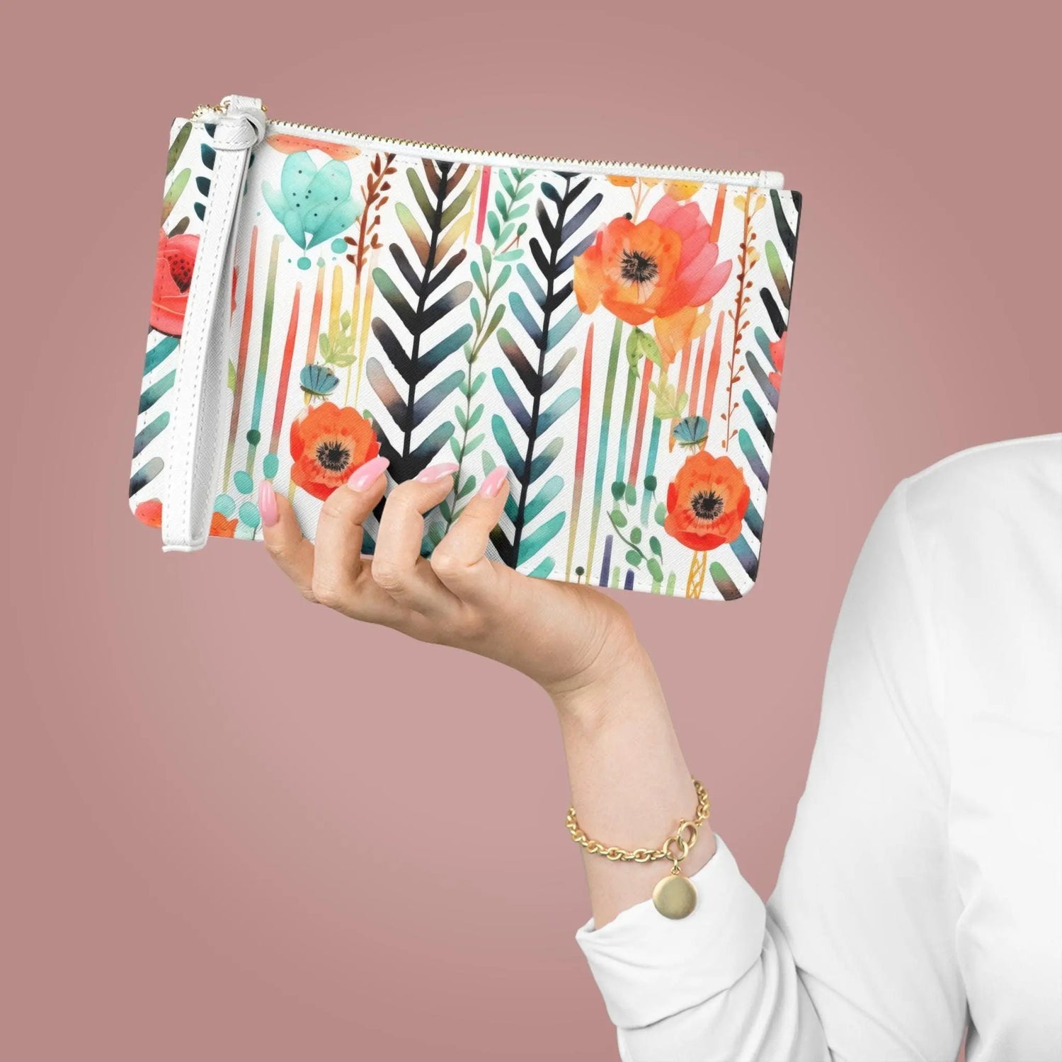 Floral Print Clutch Bag - Chic Handbag for Women, Perfect for Parties, Evenings Out, Gift for Her, Spring Accessories The Aurora Touch