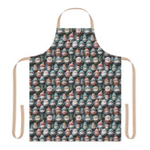 Christmas Holiday Apron, 5-Color Straps - Festive Cooking & Baking Kitchen Accessory, Xmas Chef Apron, Gift for Cooks, Adjustable Tie Apron,