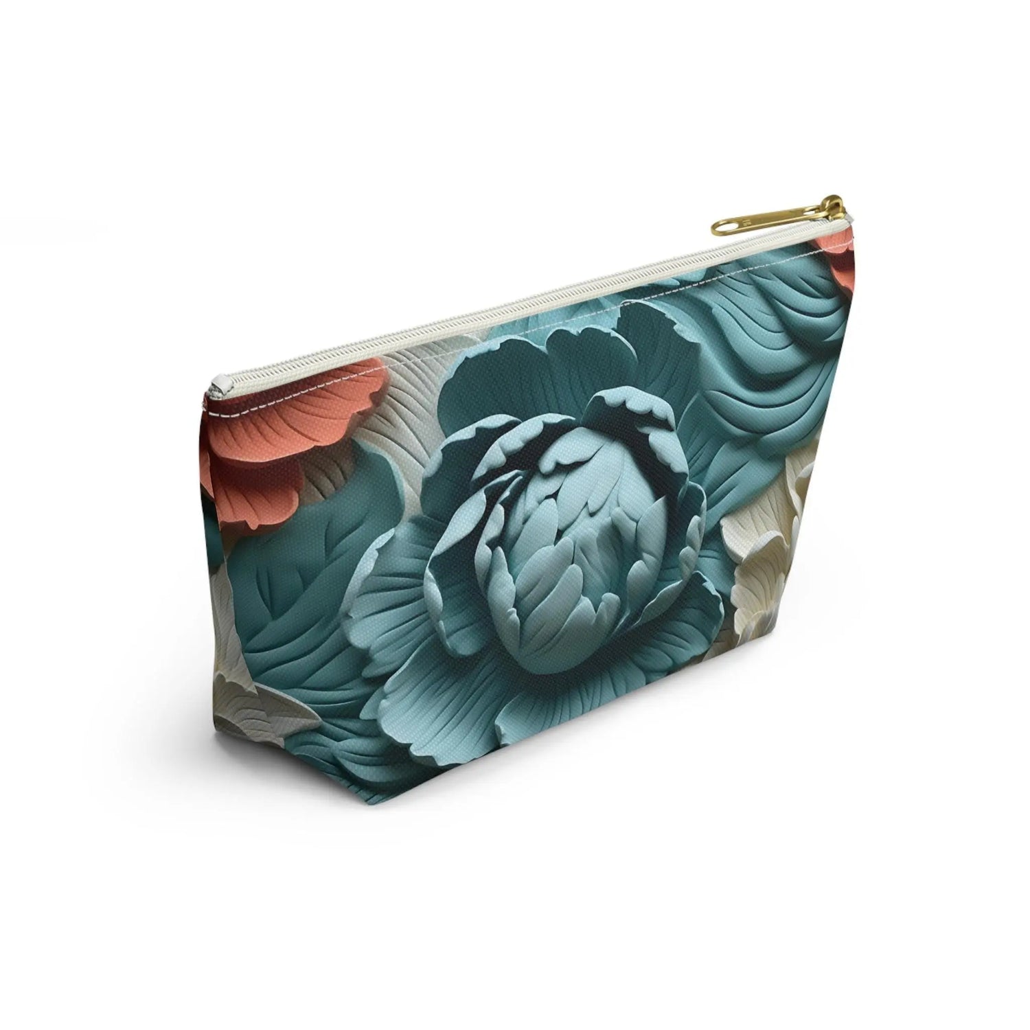 Floral Accessory Pouch, Stylish Makeup Bag, Travel Organizer, Gift for Her, Spring Floral Design, Cute Toiletry Bag The Aurora Touch