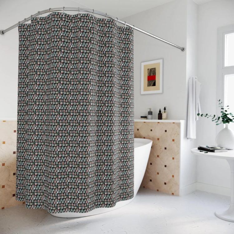 Holiday Santa Patterned Shower Curtains, Fun Bathroom Decor, Unique Gift for Home, Playful Design for Kids, Stylish Bathroom Accessories The Aurora Touch