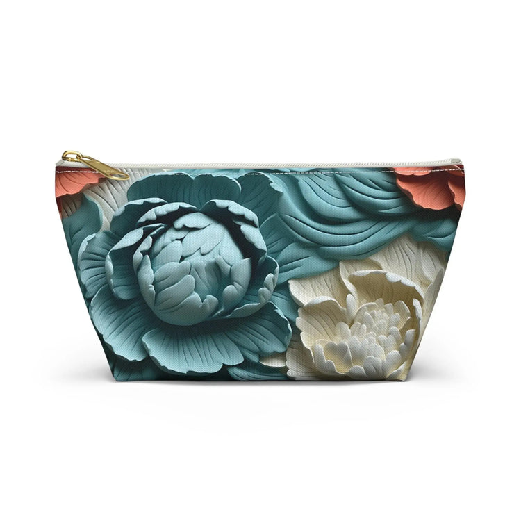 Floral Accessory Pouch, Stylish Makeup Bag, Travel Organizer, Gift for Her, Spring Floral Design, Cute Toiletry Bag The Aurora Touch