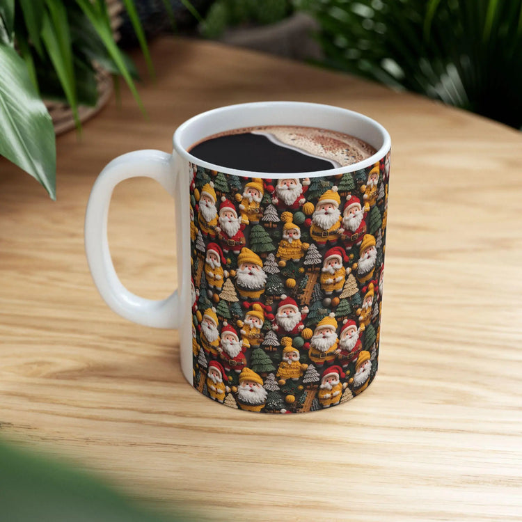 Festive Santa Ceramic Mug - Perfect for Holiday Cheer, Christmas Gift, Winter Decor, Seasonal Coffee Cup, 11oz, 15oz The Aurora Touch