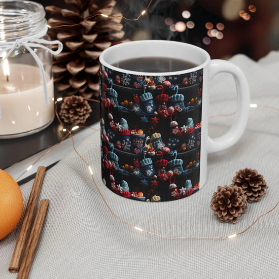 Cozy Winter Ceramic Mug, Perfect for Hot Cocoa, Holiday Gift, Winter Decor, 11oz or 15oz The Aurora Touch