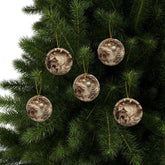 Whimsical Double-Sided Ceramic Ornaments - A Cozy Winter Wonderland, Tree Decorations, Holiday Gifts, Home Decor, Christmas Ornaments The Aurora Touch