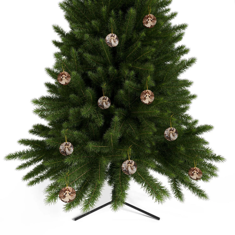 Elegant Decorative Ceramic Ornaments with Ethereal Design, Perfect for Holiday Decor, Gift Giving, Home Accent, Unique Keepsake The Aurora Touch