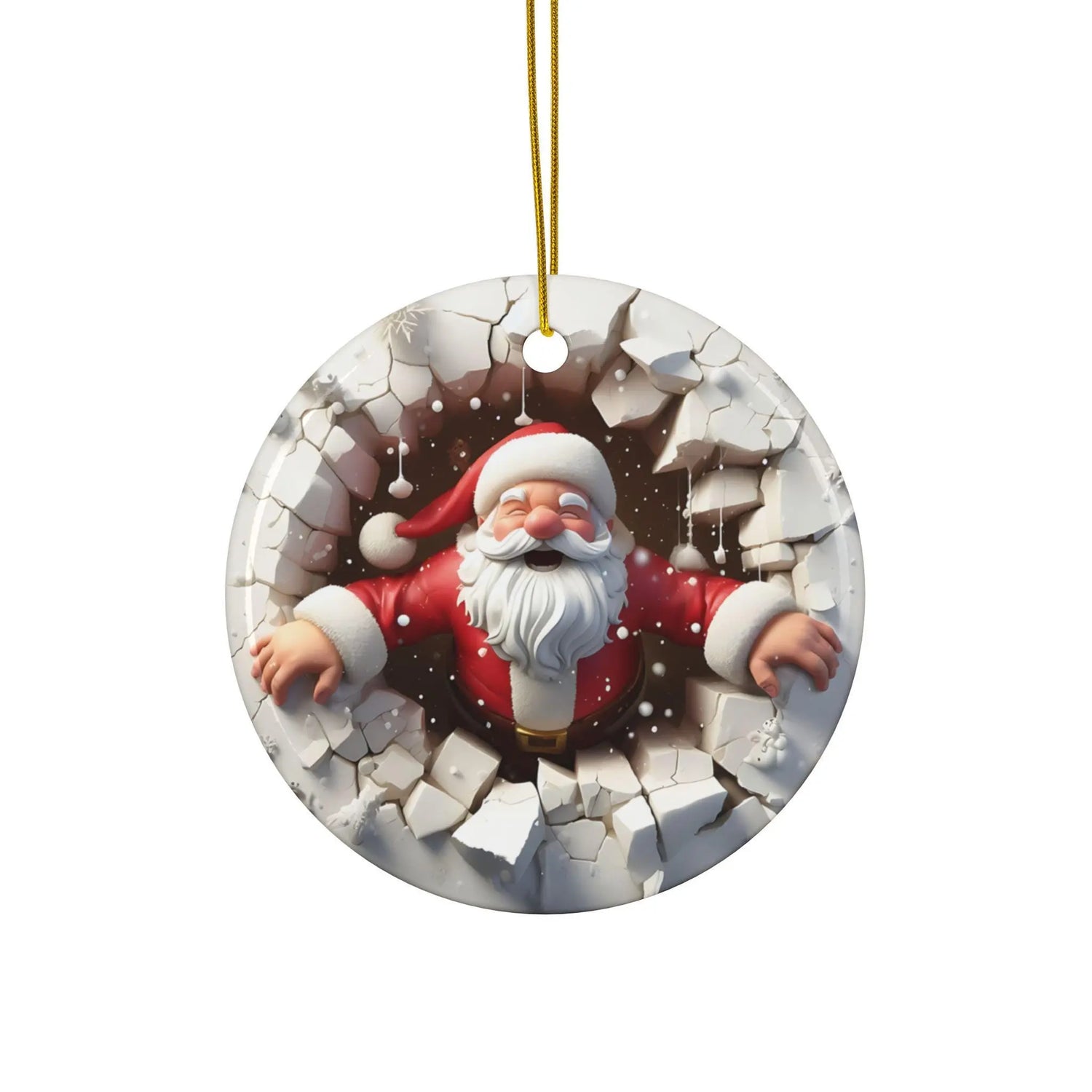 3D Decorative XMAS Ceramic Ornaments, Double-Sided (1pc, 3pcs, 5pcs, 10pcs) - Festive Holiday Decor, Christmas Tree Decoration, Gift for The Aurora Touch
