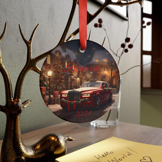 Personalized Christmas Acrylic Ornament, Custom Holiday Decor, Unique Gift for Family, 2024 Keepsake, Festive Tree Decoration, Rolls Royce