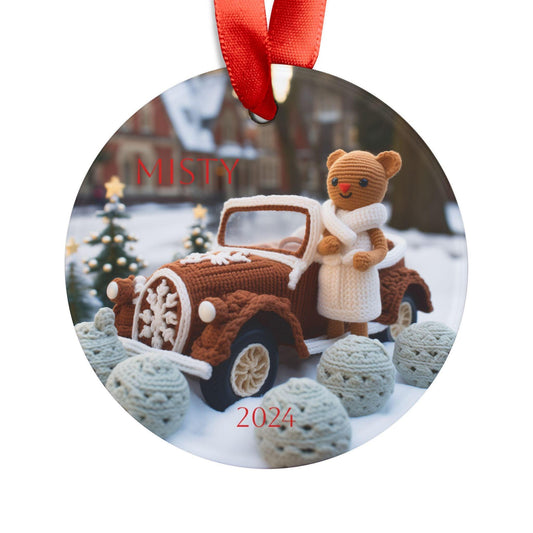Personalized Acrylic Ornament, Holiday Decor, Christmas Gift, Keepsake, Customizable Ornament for Tree, Gift for Family