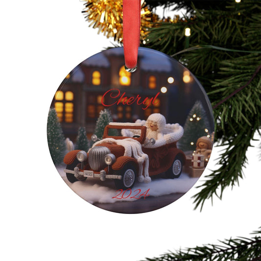 Personalized Holiday Acrylic Ornament, Custom Name Christmas Decoration, Unique Gift for Family, Festive Tree Decor, Keepsake 2024