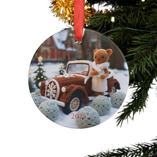 Personalized Acrylic Ornament, Holiday Decor, Christmas Gift, Keepsake, Customizable Ornament for Tree, Gift for Family