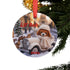 Personalized Acrylic Ornament with Dog Design, Custom Holiday Decor, Cute Pet-Themed Gift, Family Keepsake, Christmas Knit Decoration The Aurora Touch
