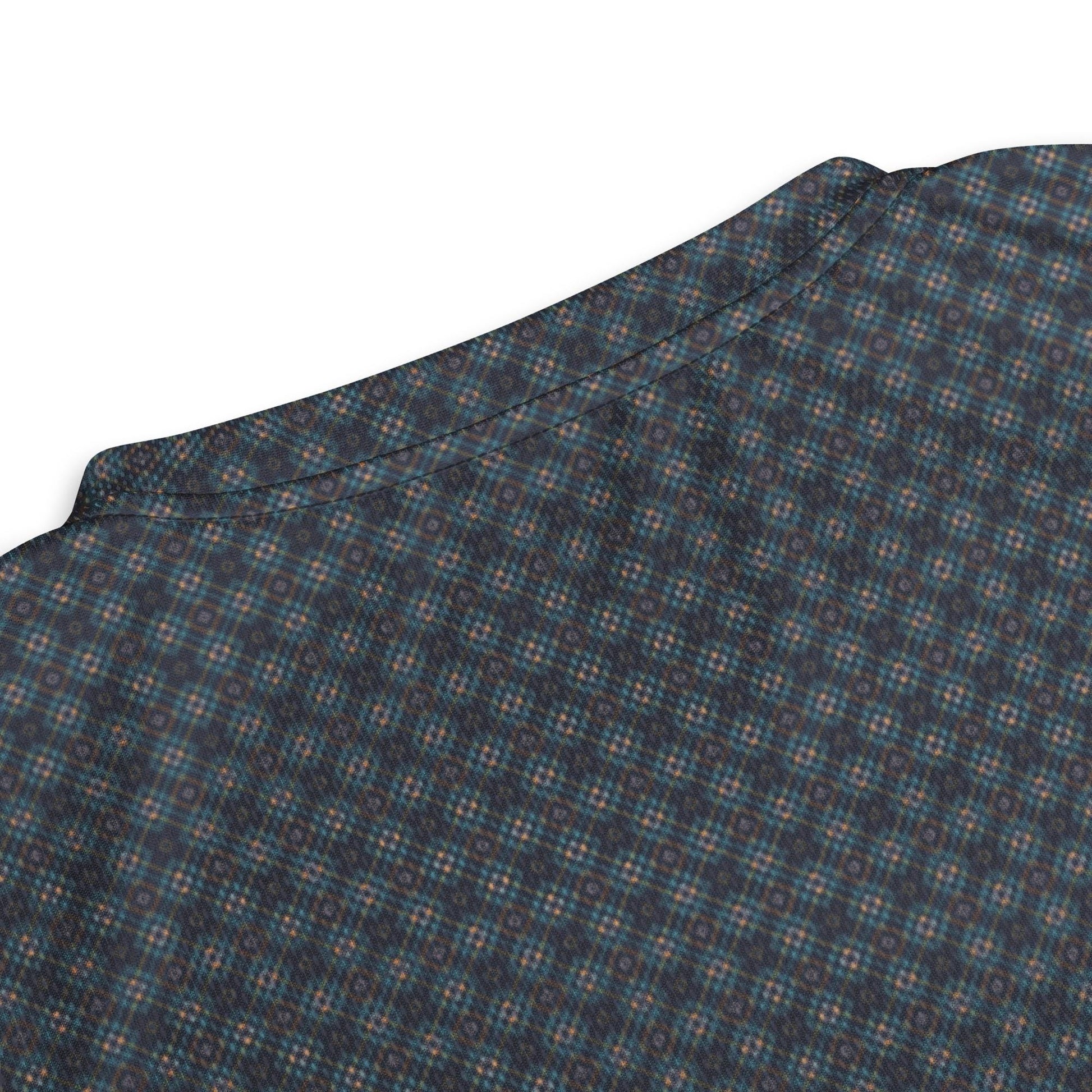Eco-Friendly Men&#39;s Geometric All-Over Print Sports Jersey – Recycled Fabric Men Athletic and Casual Everyday Wear