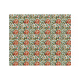 Vintage Floral Velveteen Blanket | Cozy Home Decor, Gift for Her, Bedroom Throw, Elegant Picnic Blanket, Art Print