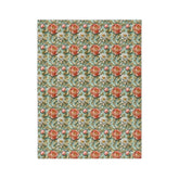 Vintage Floral Velveteen Blanket | Cozy Home Decor, Gift for Her, Bedroom Throw, Elegant Picnic Blanket, Art Print