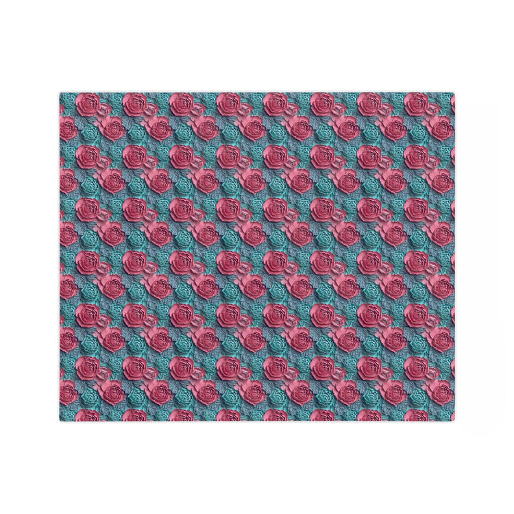 Floral Rose Microfiber Blanket, Cozy Throw, Soft Home Decor, Perfect Gift for Birthdays, Weddings, and Anniversaries