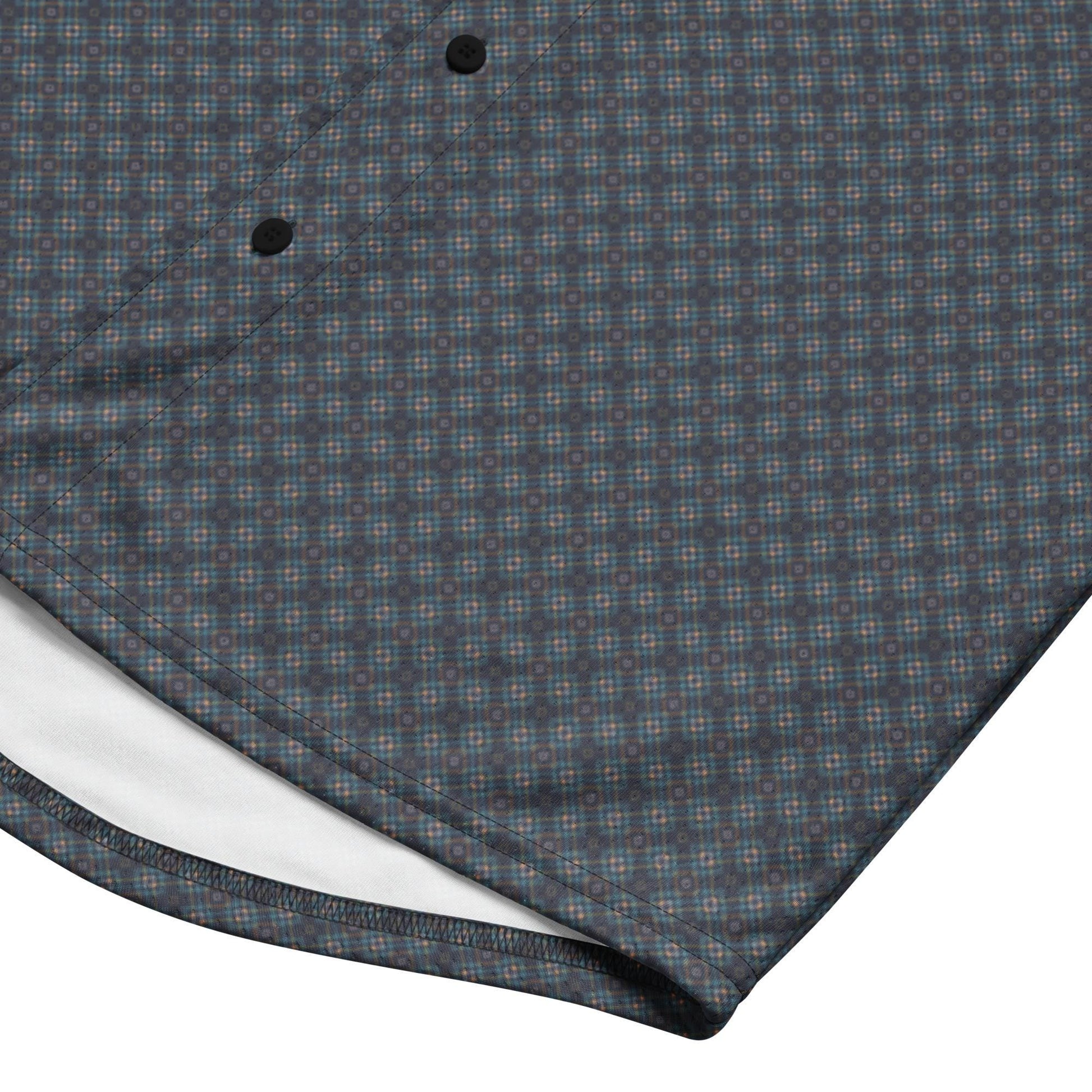 Men’s Geometrical Recycled Baseball Jersey – Eco-Friendly Athletic Wear with Relaxing Casual Stylish Design
