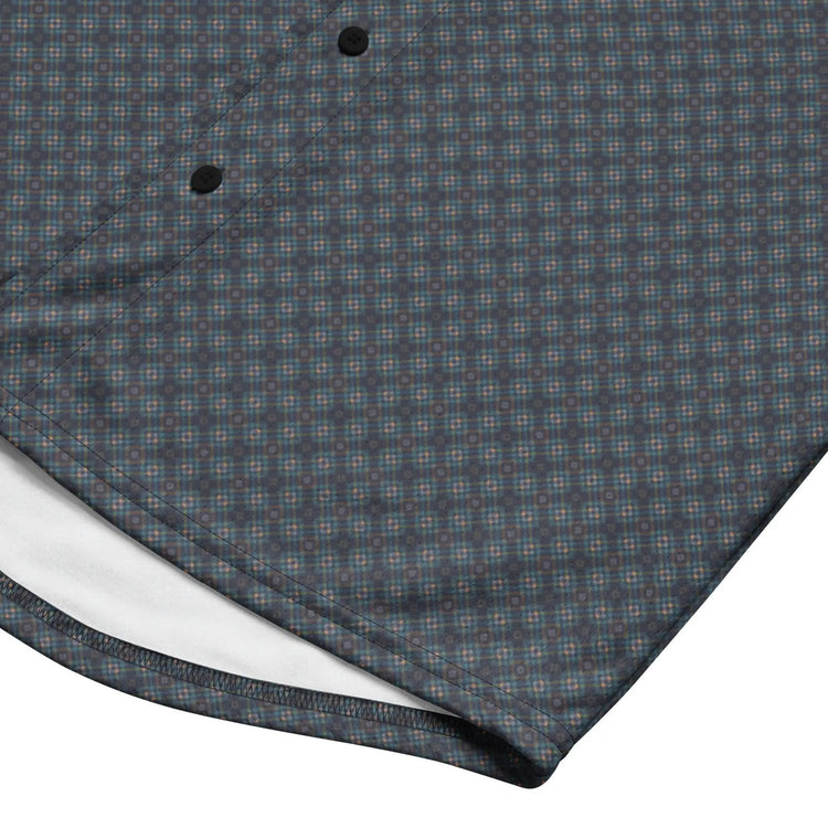 Men’s Geometrical Recycled Baseball Jersey – Eco-Friendly Athletic Wear with Relaxing Casual Stylish Design