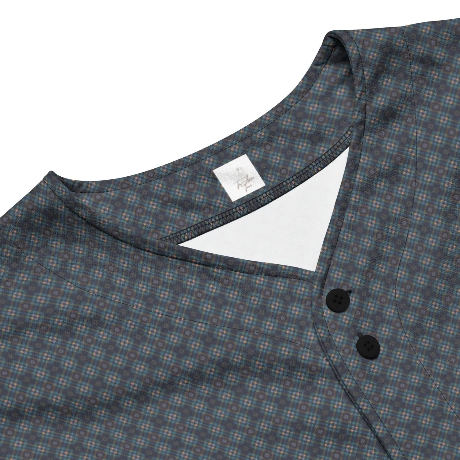 Men’s Geometrical Recycled Baseball Jersey – Eco-Friendly Athletic Wear with Relaxing Casual Stylish Design