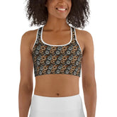 Floral All-Over Print Stylish Sports Bra – Comfortable & Trendy Activewear for Every Workout The Aurora Touch