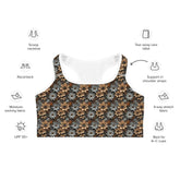 Floral All-Over Print Stylish Sports Bra – Comfortable & Trendy Activewear for Every Workout