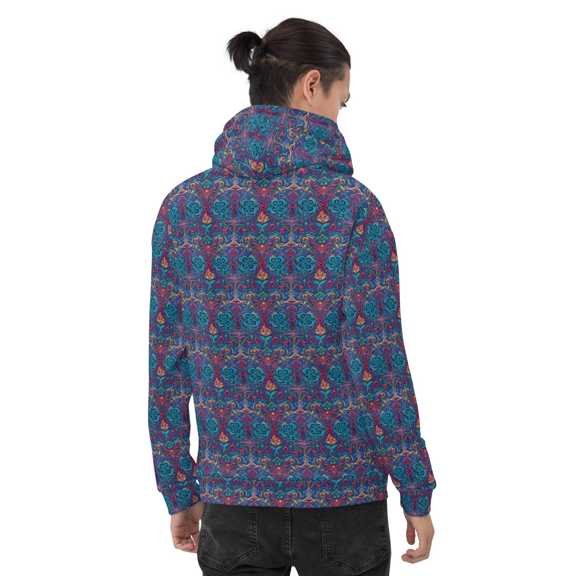 Men&#39;s Colorful All-Over Print Hoodie – Bold, Vibrant Patterned Sweatshirt for Ultimate Comfort & Style
