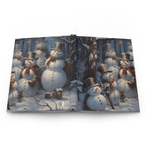 Snowman Hardcover Journal Matte, Holiday Xmas Decor Daily Diary - Christmas Gift, Notebook, Hardcover notebook, Xmas notebook The Aurora Touch
