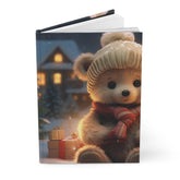 Christmas Teddy Bear Hardcover Journal Matte, Holiday Gift Cute Notebook, Personal Diary, Christmas Notebook, Holiday Journal The Aurora Touch