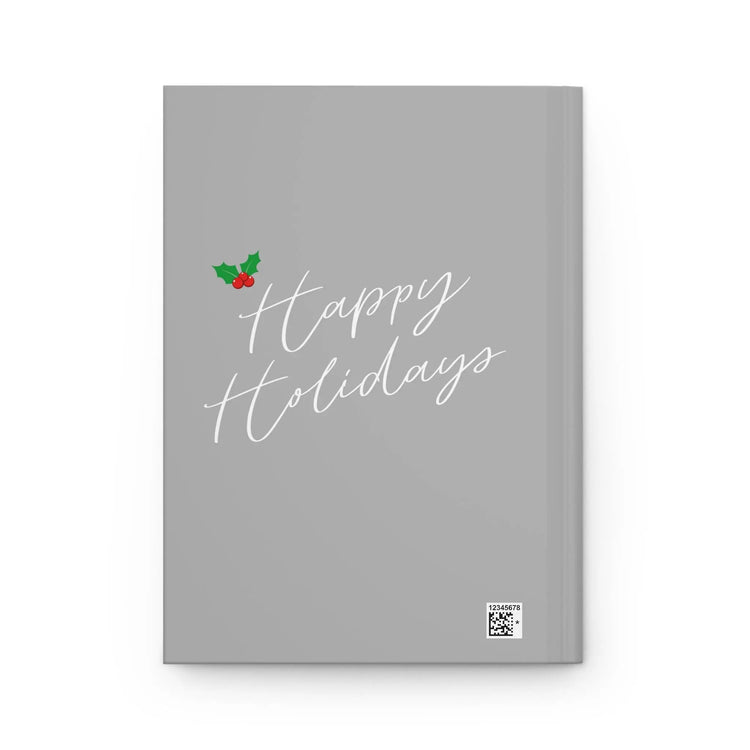 Holiday Hardcover Journal Matte - Santa Maltese Puppy, Classy Designer Gift for Student, Xmas Daily Journal The Aurora Touch