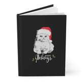 Holiday Kitty Santa Journal, Cat Portrait Novelty Notebook, Xmas Gift, Daily Diary, Simple Christmas Presents, Gift for Cat Lovers The Aurora Touch