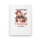 Country Xmas Design Hardcover Journal Matte, Holiday Notebook, Writing Journal, Recipe Book, Christmas Gift, Festive Journal The Aurora Touch