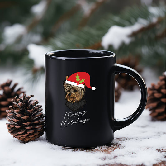 Holiday Mug, 15oz, Yorkie, Dog Lovers Mug, Holiday Mug, Xmas gift, Holiday Decor, Kitchen Decor, Tall Coffee Mug