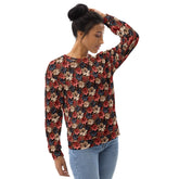 Bright Floral All-Over Pattern Sweatshirt for Women – Vibrant & Cozy Floral Sweatshirt for Every Season The Aurora Touch