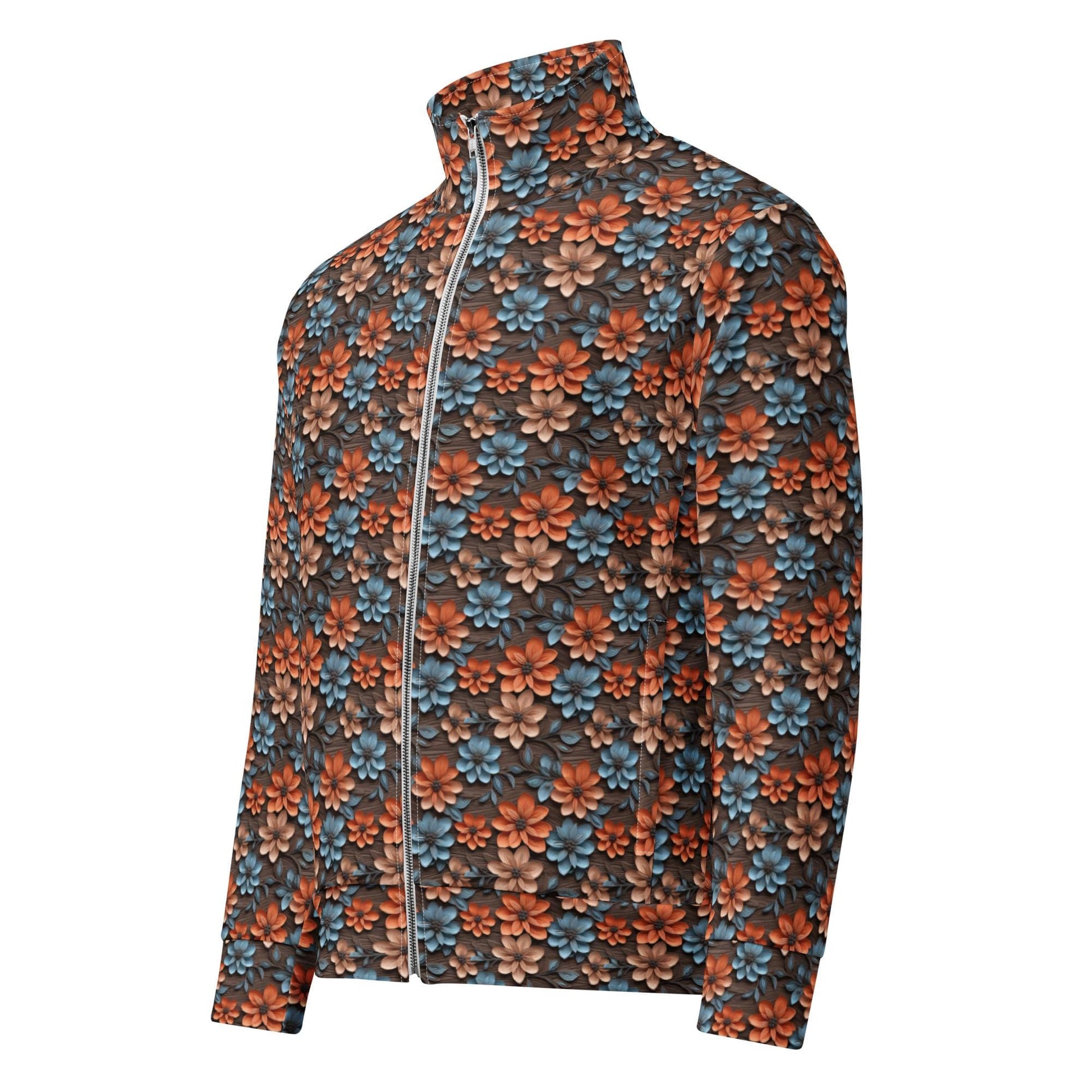 Beautiful Floral Pattern Female Unisex Track Jacket – Stylish & Comfortable Sportswear for Every Season