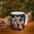Ceramic Mug 11oz, Puppy Xmas, Holiday Mug, Designer Mug, Chihuahua Dog, Holiday Coffee Mug, Nurse Xmas gift, Neighbor gift The Aurora Touch