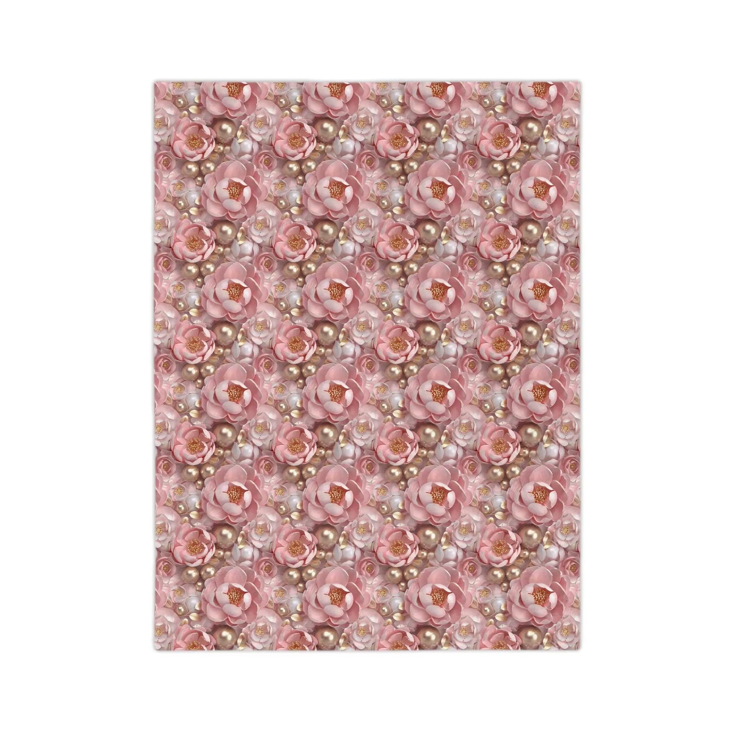 Blush Floral Velveteen Microfiber Blanket - Cozy Home Decor, Luxury Throw Blanket, Gift for Her, 3D Bedroom Accent, Wedding Gift
