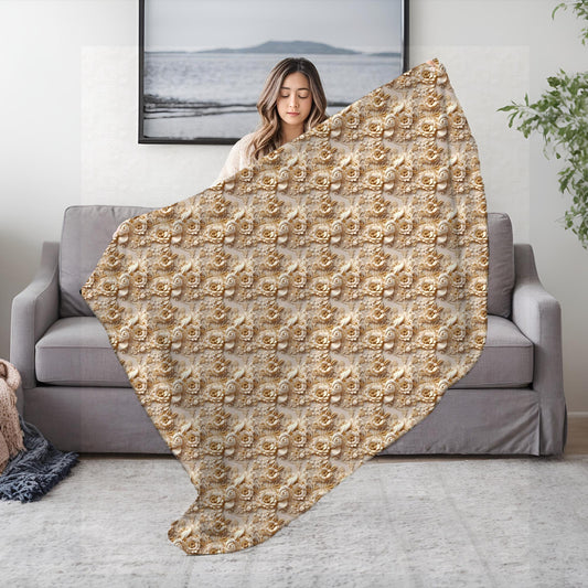 Elegant Velveteen Microfiber Blanket for Cozy Comfort, Luxurious Home Decor, Gift for Weddings, Valentine's Day, Throw
