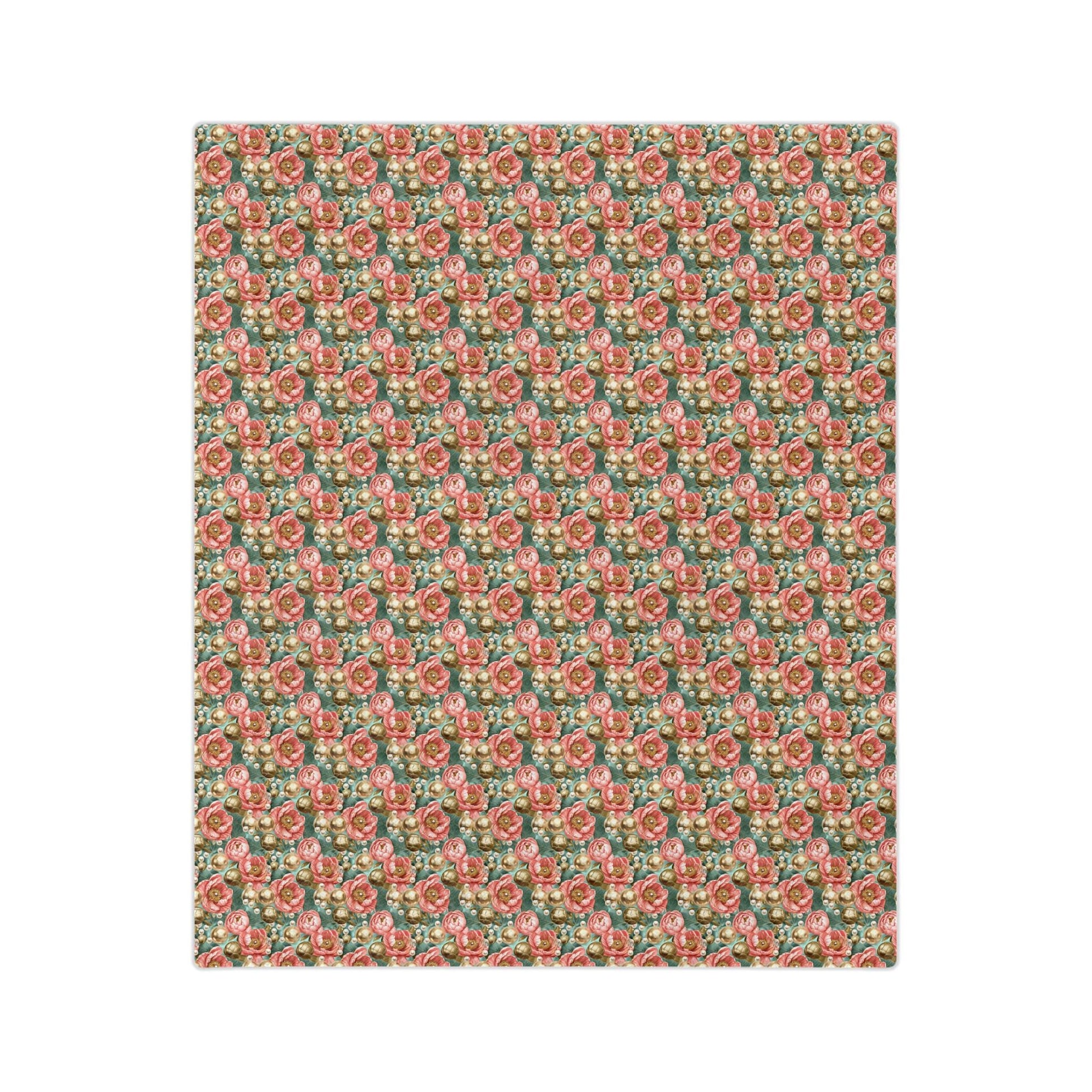 Cozy Floral Velveteen Microfiber Blanket, Soft Throw for Home Decor, Perfect Gift for Birthdays, Weddings, and Holidays, Bedspread, Picnic