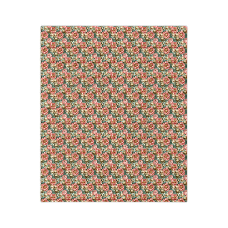 Cozy Floral Velveteen Microfiber Blanket, Soft Throw for Home Decor, Perfect Gift for Birthdays, Weddings, and Holidays, Bedspread, Picnic