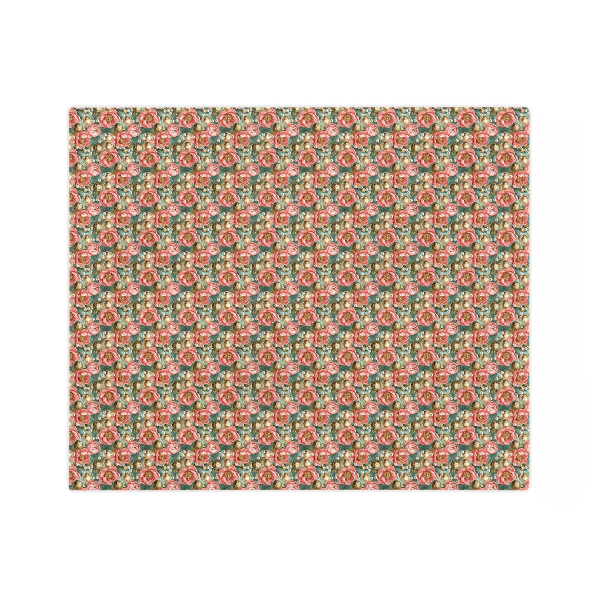 Cozy Floral Velveteen Microfiber Blanket, Soft Throw for Home Decor, Perfect Gift for Birthdays, Weddings, and Holidays, Bedspread, Picnic